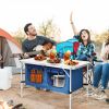Height Adjustable Folding Camping  Table-Gray