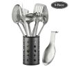 McCook Stainless Steel Kitchen Utensil Set- MC60 Cooking Utensils for Kitchen, 9-Piece Kitchen Turner, Serving Spoon, Ladle, Skimmer Spoons, Fork, Pas