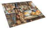 NEW Cocker Spaniel Fall Kitchen Pumpkins Glass Cutting Board Decorative Tempered Glass Kitchen Cutting and Serving Board Large Size Chopping Board