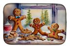 Christmas Gingerbread Dish Drying Mat Absorbent Dish Drying Mat Pad for Kitchen Counter Dish Drainer Mat for Countertop, 14 x 21", Multicolor