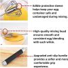 Stainless Steel Push Whisk - Easy to Use Manual Hand Mixer & Plunger Whisk - Make Froth, Foam & Whipped Cream - Semi Auto Egg Beater Plastic Tip Won't