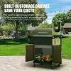 8-in-1 Master Sear BBQ Grill Huge Storage Cabinet Side Shelf With Tool Hooks Accessory Kitchen Equipment for Barbecue Utensils