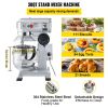 VEVOR Commercial Food Mixer, 30Qt Commercial Mixer with Timing Function, 1100W Stainless Steel Bowl Heavy Duty Electric Food Mixer Commercial with 3 S