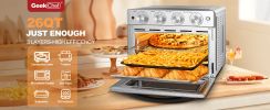 6 Slice 26QT/26L Air Fryer Fry Oil-Free, Extra Large Toaster Oven Combo, Air Fryer Oven, Roast, Bake, Broil,Convection Countertop Oven, Accessories In