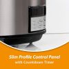 Crock-Pot Large 8 Quart Programmable Slow Cooker with Auto Warm Setting and Cookbook, Black Stainless Steel