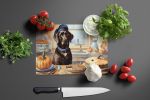 NEW Chocolate Lab Fall Kitchen Pumpkins Glass Cutting Board Decorative Tempered Glass Kitchen Cutting and Serving Board Large Size Chopping Board
