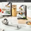 McCook Stainless Steel Kitchen Utensil Set- MC60 Cooking Utensils for Kitchen, 9-Piece Kitchen Turner, Serving Spoon, Ladle, Skimmer Spoons, Fork, Pas