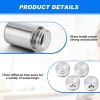 12 piece salt and pepper shaker, stainless steel spice shaker, 3.4 ounce salt dispenser, stainless steel spice jar with rotating lid, used for sugar f