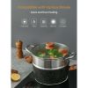 Pots and Pans Set with Lids 15 PCS, Aluminum Nonstick Induction Cookware Sets,w/Frying Pans, Saucepans, Stock Pot, Pizza Pan, Griddle Pan, and Food St