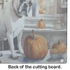 Boxer Fall Kitchen Pumpkins Glass Cutting Board Decorative Tempered Glass Kitchen Cutting and Serving Board Large Size Chopping Board