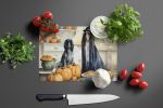 NEW Afghan Hound Fall Kitchen Pumpkins Glass Cutting Board Decorative Tempered Glass Kitchen Cutting and Serving Board Large Size Chopping Board