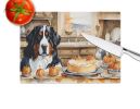 NEW Bernese Mountain Dog Fall Kitchen Pumpkins Glass Cutting Board Decorative Tempered Glass Kitchen Cutting and Serving Board Large Size Chopping Boa