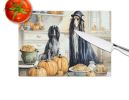NEW Afghan Hound Fall Kitchen Pumpkins Glass Cutting Board Decorative Tempered Glass Kitchen Cutting and Serving Board Large Size Chopping Board