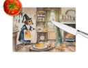 NEW Dachshund Fall Kitchen Pumpkins Glass Cutting Board Decorative Tempered Glass Kitchen Cutting and Serving Board Large Size Chopping Board