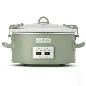 Crock Pot 6qt Cook and Carry Programmable Slow Cooker - Sage (Color: Green)