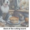 NEW Bearded Collie Fall Kitchen Pumpkins Glass Cutting Board Decorative Tempered Glass Kitchen Cutting and Serving Board Large Size Chopping Board